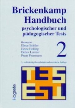 Brickenkamp Handbuch psychologischer und pädagogischer Tests, 2 Bde. - Brähler, Elmar; Brickenkamp, Rolf; Holling, Heinz