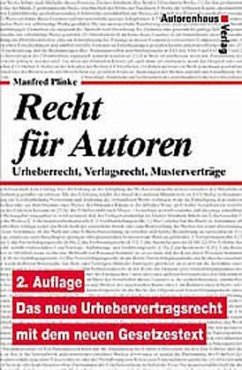 Recht für Autoren - Plinke, Manfred