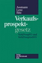 Verkaufsprospektgesetz - Assmann, Heinz-Dieter / Lenz, Jürgen / Ritz, Corinna