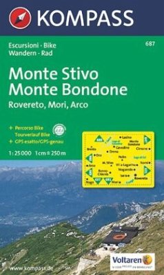 Cover KOMPASS Wanderkarte 687 Monte Stivo - Monte Bondone - Rovereto - Mori - Arco 1:25.000