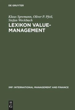 Lexikon Value-Management - Spremann, Klaus;Pfeil, Oliver P.;Weckbach, Stefan