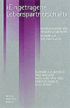 'Eingetragene Lebenspartnerschaft' - Hartmut A. G. Bosinski, Hartmut, Paul Paul Kirchhof und Gerhard Rosemarie Nave-Herz