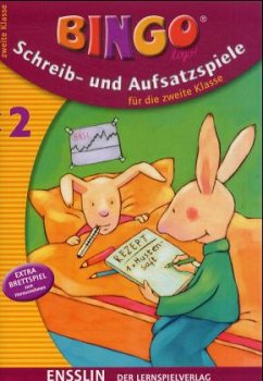 Cover Schreib- und Aufsatzspiele für die zweite Klasse / BINGO logo, Aufsatzspiele, neue Rechtschreibung, Neuausgabe 2