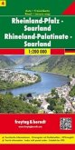 Rheinland Pfalz - Saarland, Autokarte 1:200.000. Rhénanie-Palatinat, Sarre / Renania-Palatinato, Saarland / Renania-Palatinado, Sarre