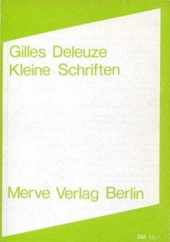 Kleine Schriften - Deleuze, Gilles