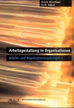 Arbeitsgestaltung in Organisationen - Kirchler, Erich;Hölzl, Erik