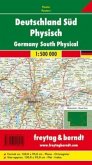 Deutschland Süd physisch, 1:500.000, Poster. Germany South Physical