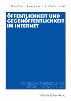 Öffentlichkeit und Gegenöffentlichkeit im Internet - Plake, Klaus;Jansen, Daniel;Schuhmacher, Birgit