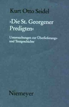 Die St. Georgener Predigten Die St. Georgener Predigten