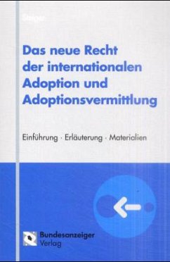 Cover Das neue Recht der internationalen Adoption und Adoptionsvermittlung