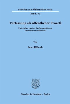 Verfassung als öffentlicher Prozeß. - Häberle, Peter