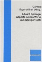 Cover Eduard Spranger, Aspekte seines Werks aus heutiger Sicht