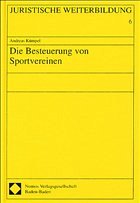 Cover Die Besteuerung von Sportvereinen