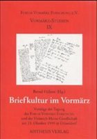 Cover Briefkultur im Vormärz