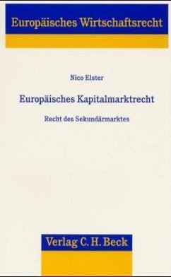 Europäisches Kapitalmarktrecht - Elster, Nico