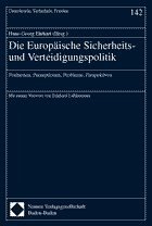 Cover Die Europäische Sicherheits- und Verteidigungspolitik