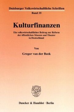 Kulturfinanzen. - Beek, Gregor van der