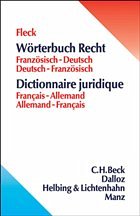Cover Wörterbuch Recht = Dictionnaire juridique