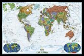 National Geographic Map World Political, Decorator line, laminiert, Planokarte