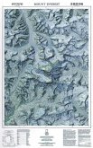 National Geographic Map Mt. Everest, Himalayas, Planokarte