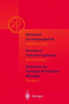 null / Wörterbuch der Fertigungstechnik Bd.1/2, Tl.2 - College Internationale pour l'Etude Scientifique des Techniques de Production Mecanique (ed.)