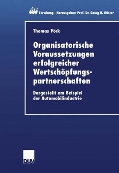 Organisatorische Voraussetzungen erfolgreicher Wertschöpfungspartnerschaften - Pöck, Thomas