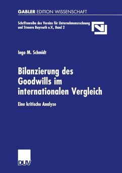 Bilanzierung des Goodwills im internationalen Vergleich - Schmidt, Ingo M.