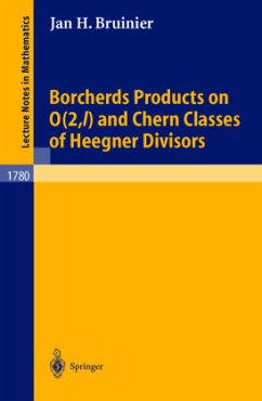 Borcherds Products on O(2,l) and Chern Classes of Heegner Divisors - Bruinier, Jan H.