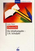 Die Inhaltsangabe, 7./8. Schuljahr