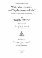 Wider das 'Journal- und Tageblattsverzeddeln' - Koschwitz, Hansjürgen