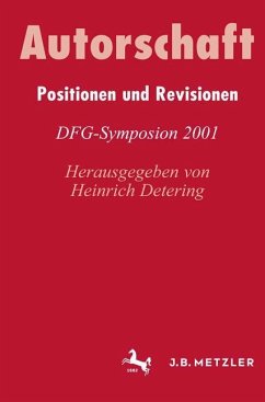 Autorschaft - Detering, Heinrich (Hrsg.)