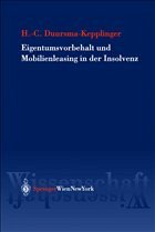 Cover Eigentumsvorbehalt und Mobilienleasing in der Insolvenz