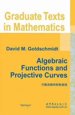 Algebraic Functions and Projective Curves - Goldschmidt, David