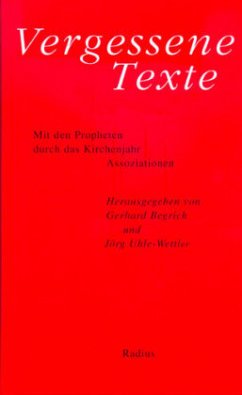 Cover Vergessene Texte. Mit den Propheten durch das Kirchenjahr
