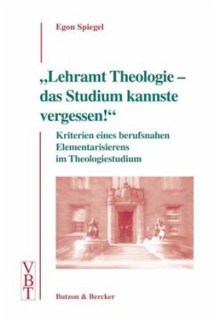 Lehramt Theologie - das Studium kannste vergessen! - Spiegel, Egon