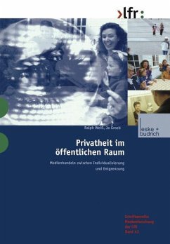 Privatheit im öffentlichen Raum - Weiß, Ralph / Groebel, Jo (Hgg.)