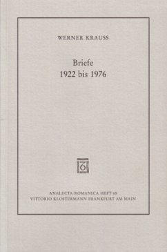 Briefe 1922 bis 1976 - Krauss, Werner