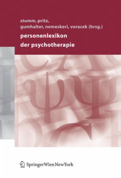 Personenlexikon der Psychotherapie - Stumm, Gerhard / Pritz, Alfred / Gumhalter, Paul / Nemeskeri, Nora / Voracek, Martin (Hgg.)