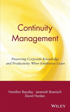 Continuity Management - Beazley, Hamilton;Boenisch, Jeremiah;Harden, David