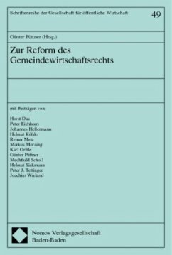 Zur Reform des Gemeindewirtschaftsrechts - Püttner, Günter (Hrsg.)