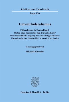 Umweltföderalismus. - Kloepfer, Michael (Hrsg.)