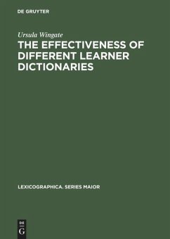 The Effectiveness of Different Learner Dictionaries - Wingate, Ursula