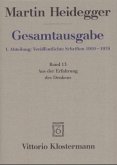 Aus der Erfahrung des Denkens / Gesamtausgabe 1. Abteilung: Veröffentlichte Sch, 13