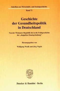 Cover Geschichte der Gesundheitspolitik in Deutschland.