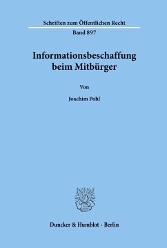 Informationsbeschaffung beim Mitbürger. - Pohl, Joachim