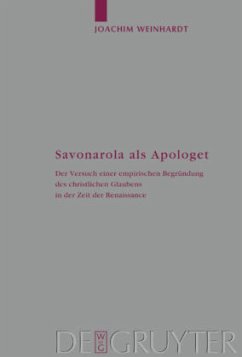Savonarola als Apologet - Weinhardt, Joachim