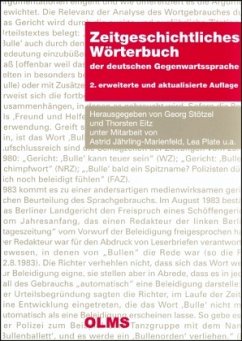 Zeitgeschichtliches Wörterbuch der deutschen Gegenwartssprache - Stötzel, Georg / Eitz, Thorsten (Hgg.)