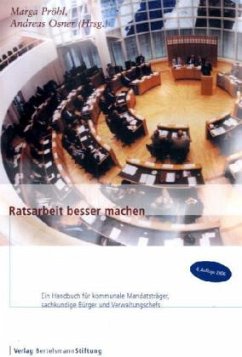 Ratsarbeit besser machen Ratsarbeit besser machen