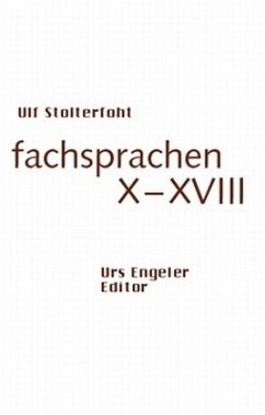 fachsprachen X-XVIII - Stolterfoht, Ulf