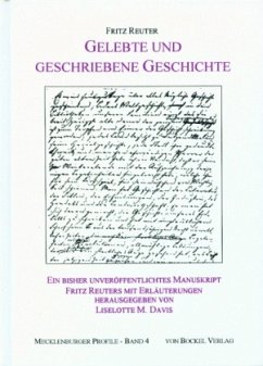 Cover Gelebte und geschriebene Geschichte